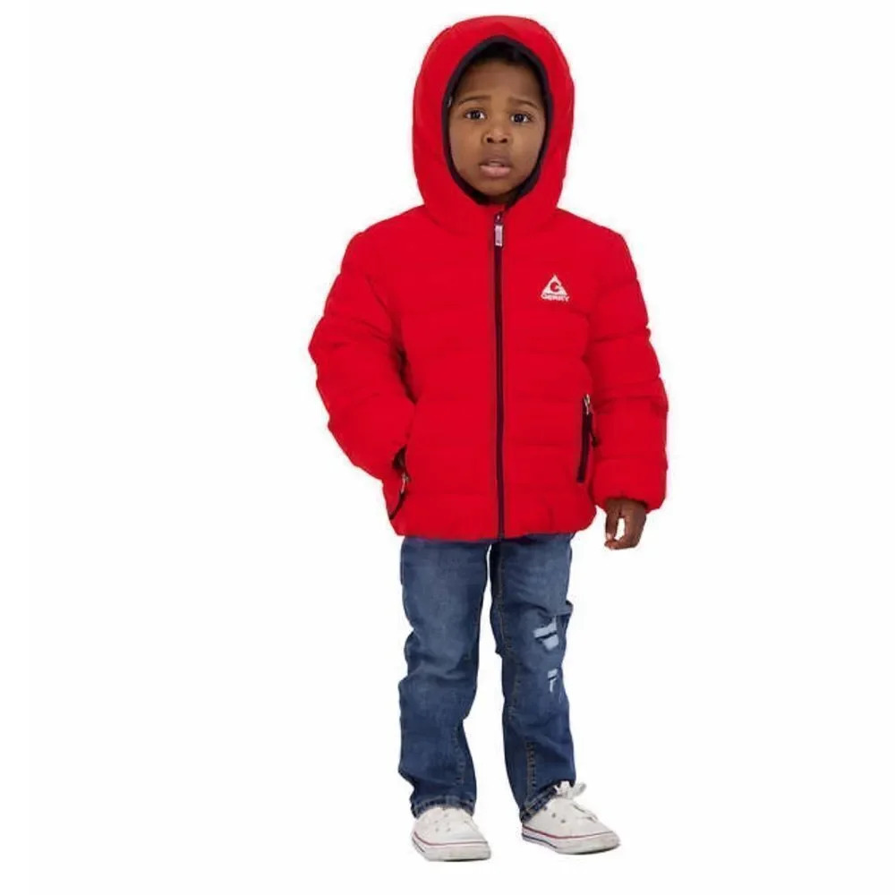 Gerry Kids' Jersey Lined Red Winter Jacket 2T 3T 4T 6